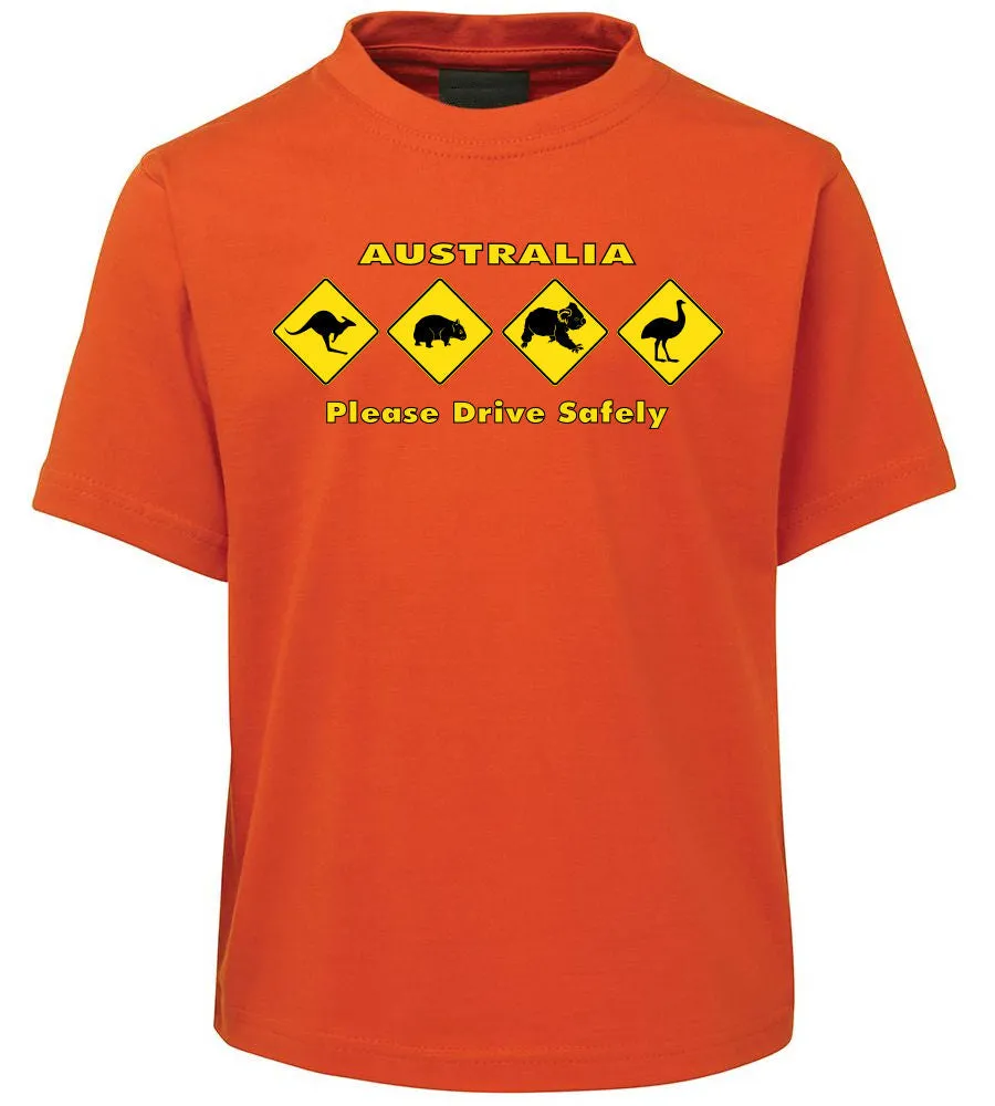 Australian Animal Road Signs Childrens T-Shirt (Various Colours)