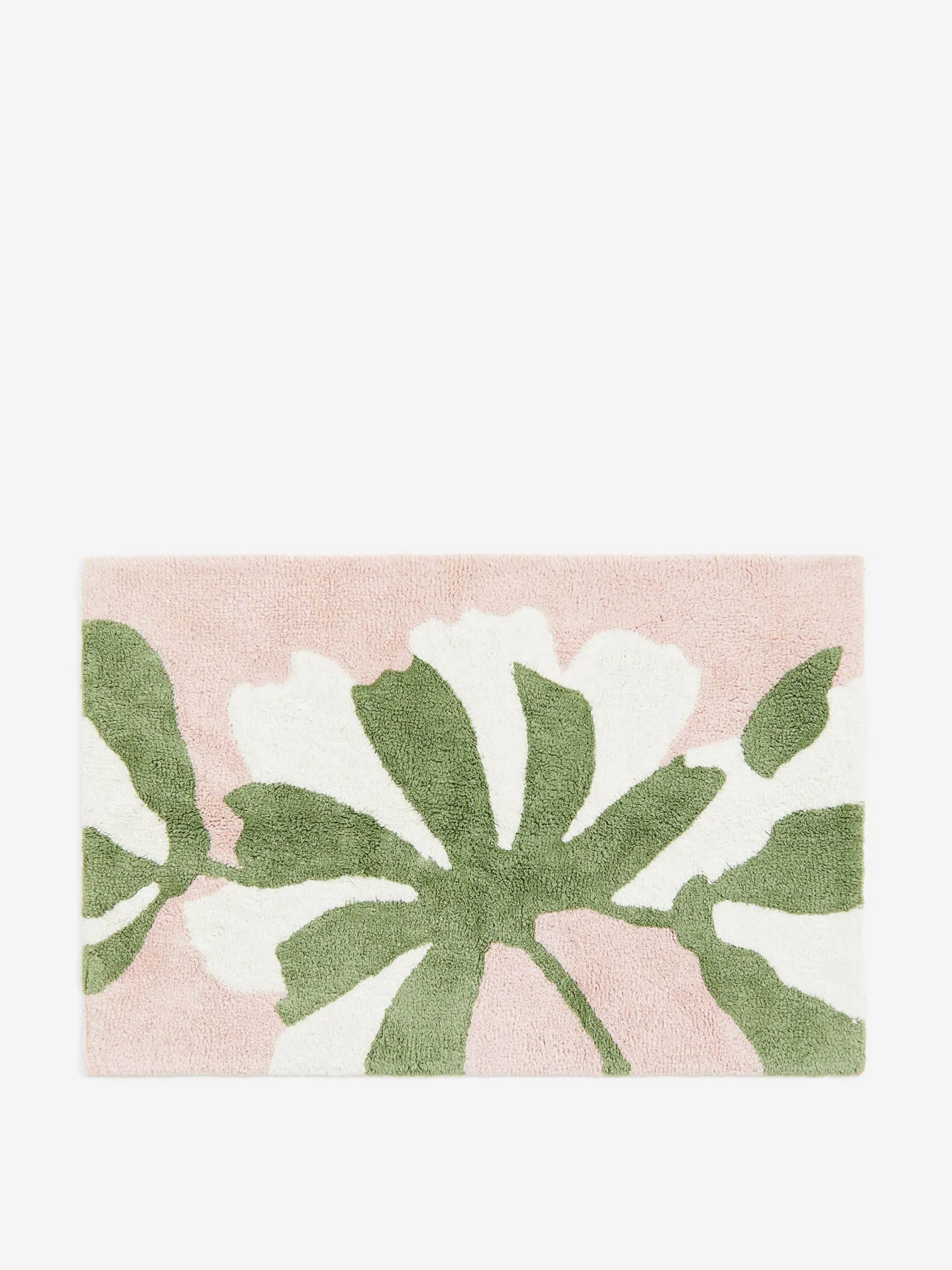 Floral bath mat