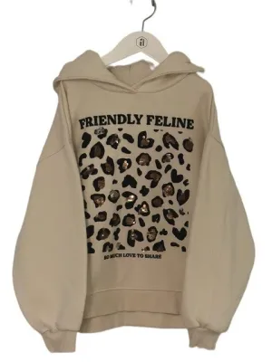 ZARA FRIENDLY FELINE HOODIE (SZ 11-12)